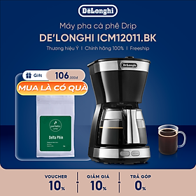 Mua  Hàng chính hãng  Máy pha cà phê drip DeLonghi ICM12011.BK