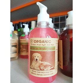 Sữa tắm Organic thảo dược khử hôi, loại bỏ ve rận, lưu hương bảo vệ da, dưỡng lông cho chó mèo 500ml