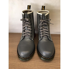 Giày boot cổ cao da bò màu đen-BT011