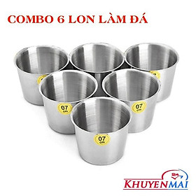 Mua Bộ 6 ly Inox cao cấp làm đá  bánh flan  bánh nướng