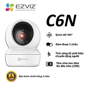 Camera WI-FI EZVIZ C6N-1080P, Smart IR Quan Sát Ban Đêm 10m, Trong Nhà Đàm Thoại 2 Chiều, theo Chuyển Động Thông Minh--Hàng Chính Hãng