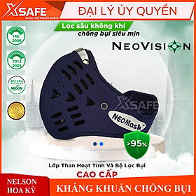 Khẩu trang than hoạt tính Neomask NM77 kháng khuẩn chống bụi mịn tiêu chuẩn Nelson Hoa Kỳ