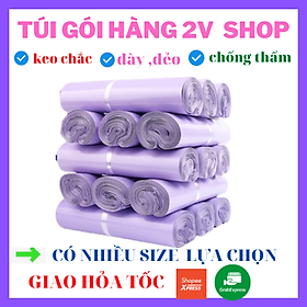 Mua Túi Gói Hàng P.E Có Keo Dán Miệng Tiện Dụng ( 1 cuộn 100 Cái ) Màu Tím Nhạt