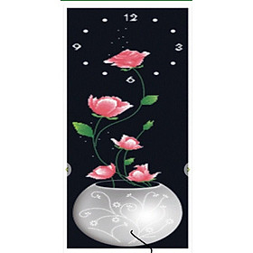 Mua Tranh đính đá Đồng Hồ Hoa Hồng dây lg1039 (37x95) chưa đính