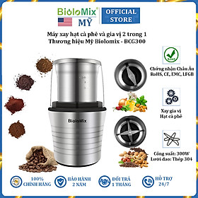 Mua Máy xay hạt cà phê và gia vị 2 trong 1 thương hiệu cao cấp Biolomix BCG300 - Công suất 300W - Hàng Chính Hãng