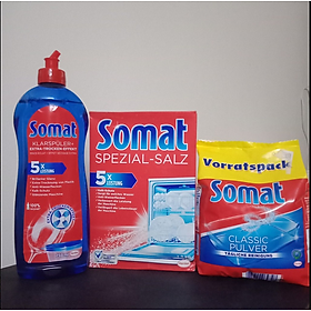 Combo muối + Bột+ nước rửa Bát - Ly Somat 1.2kg - Đức
