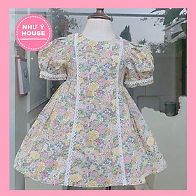 Đầm Bé gái  NHƯ Ý HOUSE’S- váy Công Chúa - Hồng tiểu nuôi kẹp ren