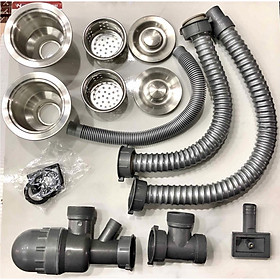 Bộ xả chậu rửa chén inox 304, hàng đẹp giá rẻ.