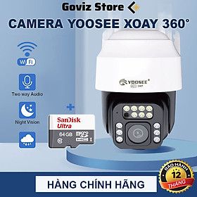 Camera Wifi Yoosee 5.0 Mpx Full HD, Dòng Ngoài Trời Xoay 360,C12 Xem Đêm Có Màu-Đàm Thoại 2 Chiều-Phát Hiện Chuyển Động Chống Trộm-Hàng Nhập Khẩu - Camera  th