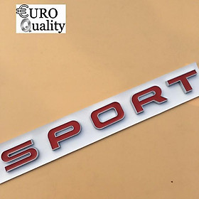 Tem dán decal thể thao SPORT nổi 3D Inox trang trí ô tô