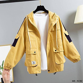ÁO KHOÁC KAKI- ÁO BOMBER JACKET PHỐI 6 TÚI ( ảnh thật )