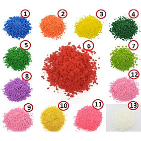Bột nhựa màu bông xốp hạt lớn dùng trang trí tiểu cảnh, sa bàn, làm cây hoa giả, DIY