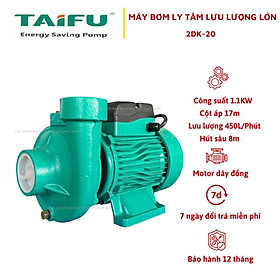 Mua Máy bơm nước ly tâm lưu lượng lớn 1.1Kw (1.5HP) TAIFU 2DK-20 - Bảo hành 1 năm ( Cam kết hàng chính hãng )