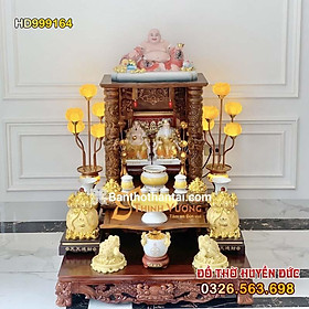 Mua Bộ bàn thờ Thần Tài Mái bằng Sứ vân đá vàng HD999164