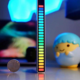 Mua Thanh đèn led cảm ứng nhạc MT7A - Đèn led RGB nháy theo nhạc 32 hạt - Sử dụng nguồn USB cắm trực tiếp  không dùng app