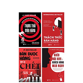 Bộ sách để trở thành người bán hàng vĩ đại(Khéo nói hay để khách hàng mua ngay + Thách thức bán hàng - Để Làm Chủ Cuộc Đối Thoại Với Khách Hàng + Bán được hàng hay là chết + Trạng thái mua hàng - Khoa học thôi miên mới trong kinh doanh và tiếp thị)tv