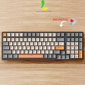 Bàn phím cơ ZIYOULANG K6 cao cấp - Phím cơ gaming 100 phím trục cơ kết nối bluetooth và USB, tuổi thọ 50 triệu lần bấm - Hàng nhập khẩu