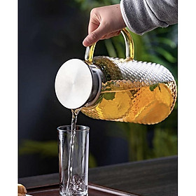 BÌNH ĐỰNG NƯƠC THỦY TINH VÂN DẬP NỔI BÔNG LÚA CAO CẤP CHỤY NHIỆT - ANTH478