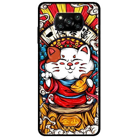 Ốp lưng dành cho Xiaomi Poco X3 mẫu Chú Mèo Thần Tài
