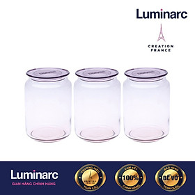 Combo 3 Hũ Thuỷ Tinh Luminarc Rondo Pink 750ml - LUHUJ5876 