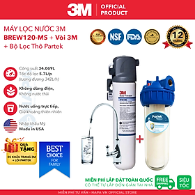 Mua Máy Lọc Nước 3M BREW120-MS Chuẩn Nước Khoáng Uống Trực Tiếp Không Dùng Điện - Nhập Khẩu Mỹ  Hàng Chính Hãng 3M - BREW120MS HF20-MS HF20MS