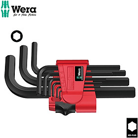 Bộ khóa lục giác ngắn 9 cái Wera 950/9 Hex-Plus 7 L-key set, metric, BlackLaser Wera 05021737001