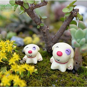Mua Phụ kiện chó béo ngồi dùng trang trí tiểu cảnh terrarium  cây cảnh  handmade - chaucaydep