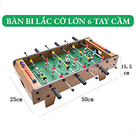 Bàn bi lắc cỡ lớn 6 tay cầm 50x25x16 cm banh lắc bóng đá phù hợp cho bé