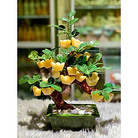 Mua Cây tài lộc thỏi vàng phong thủy đá thạch anh vàng - Cao 35 cm