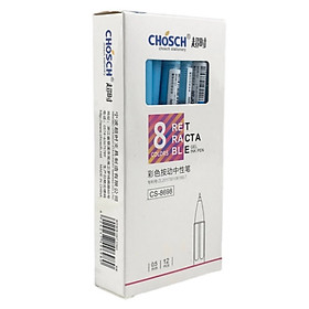 HỘP 12 CÂY VIẾT GEL NƯỚC BẤM CHOSCH 8698 NGÒI 0.5MM