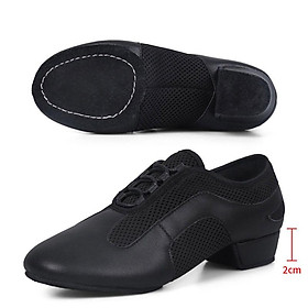 Giày khiêu vũ Latin Phụ nữ Jazz Salsa Ballroom Giày nữ cao gót nữ cô gái Tango Hip-Hop Sneakers Modern Dance Sneakers Nữ Color: Black 3.5cm Shoe Size: 4.5