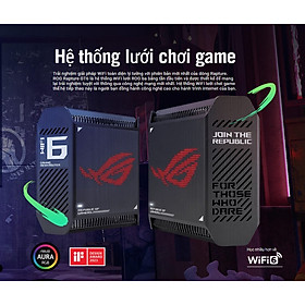 Hệ Thống Mesh WIFI6 ASUS Router ROG Rapture GT6 (Chuẩn AX11000 ba băng tần, Router có thể mở rộng) - Hàng Chính Hãng