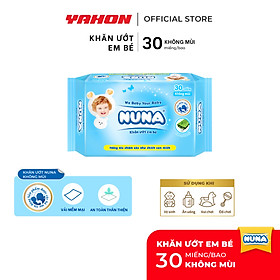Khăn Ướt Em Bé Nuna Không Mùi 30 Miếng | An Toàn, Dịu Nhẹ Cho Da Nhạy Cảm, Gói Nhỏ Tiện Lợi
