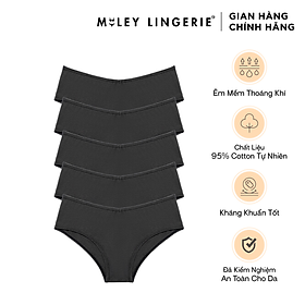 Bộ 5 Quần Lót Nữ Cotton Thiên Nhiên Being Me Miley Lingerie- Màu Xám Đậm