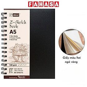 Sổ Z Sketch Book A5 - Giấy Trơn - 160 Trang 100gsm - Zen Art TMG-8393
