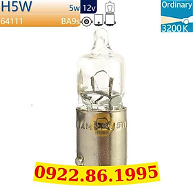 Bóng Đèn Đèn H5 W Mắt Thiên Thần 12 V5 W 64111 Đơn Sợi Phẳng Cặp Kẹp Bóng Đèn BA9s có VAT