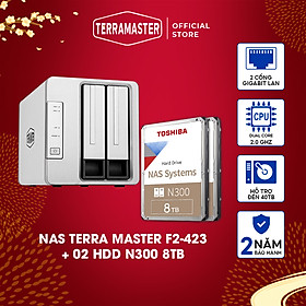 Mua Bộ Thiết bị lưu trữ mạng NAS TerraMaster F2-423+N300 Hàng chính hãng