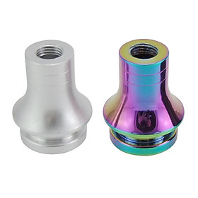 2 Pieces Manual Gear Shifter Lever Boot Retainer Adapter Multicolor+Silver