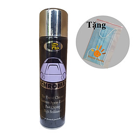 Bình sơn xịt mạ inox, mạ chrome. Có hai màu: bóng gương (Mirror Chrome B123- 270cc) và bóng mờ (Chrome B103 -200cc) - Hiệu Bossny- Nhập khẩu Thái Lan. (Tặng kèm khẩu trang Happyhands)