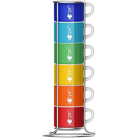 SET 6 CỐC ESPRESSO BIALETTI Kèm khung dung tích 65 ml Hàng chính hãng