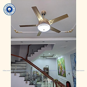 Mua Quạt Trần Đèn  quạt trần trên nhà đèn 5 Cánh kim loại tổng hợp Vàng tô điểm phòng tiếp đón khách