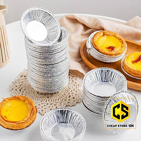 Mua Set 100 khuôn đế làm bánh tart  khuôn đế bạc làm bánh  nướng bánh