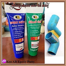 Hình ảnh Keo dán đa năng 2 thành phần AB Epoxy Putty Bosny nặng 320gram/2 tuýp , chịu nhiệt độ cao, siêu cứng - dáng giày, dép, ống nước, thủy tinh, kim loại