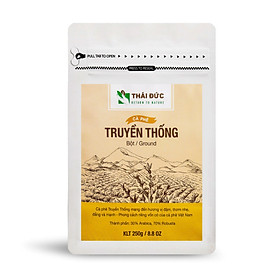Thái Đức Coffee - Dòng Cà phê Truyền Thống Bột 250g - Cafe sạch nguyên chất 100%