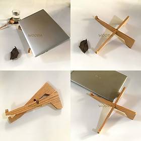 Mua Kệ/giá đỡ laptop gấp gọn thông minh bằng gỗ tự nhiên nguyên khối