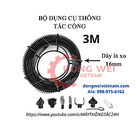 Mua Dây Thông Tắc Cống Dạng Lò Xo Dây Phi 16 - Sử Dụng Bằng Khoan