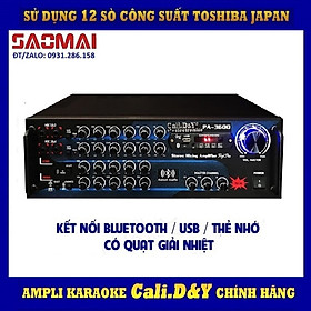 Mua Amply Bluetooth Ampli Karaoke Gia đình 12 sò lớn Cali.D&Y PA-3600 - Hàng chính hãng