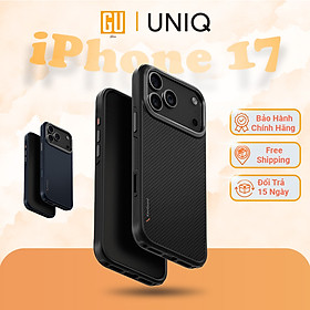 Ốp Lưng Cho iPhone 17 Air/ 17 Pro/ 17 Pro Max UNIQ KEVA Sợi Aramid Siêu Bền Nút Cảm Ứng Camera Hỗ Trợ MagClick Bền Nhẹ Ôm Chắc Hàng Chính Hãng