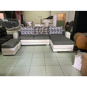 Sofa góc giá xưởng Juno Sofa 2m6 x 1m6 tặng 2 đôn vuông.