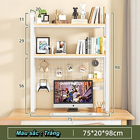 Kệ Sách 2 Tầng Để Bàn Làm Việc SPACE SIMILAR (75x20x98cm) - Home Decor Furniture